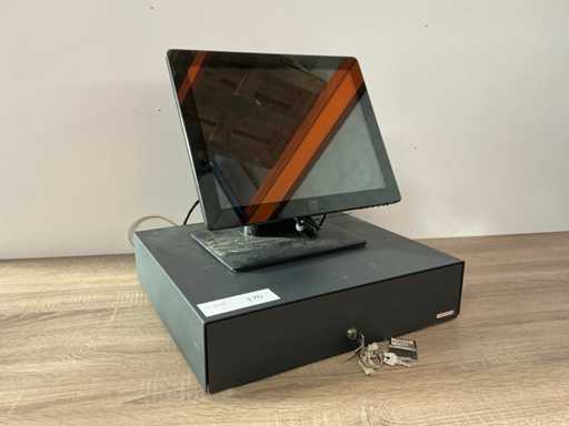 Elo-Cash-Schublade und -Monitor