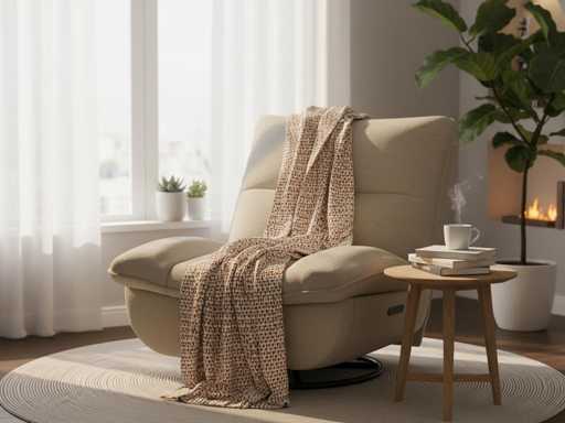 Fauteuil de Relaxation avec Bascule, Pivotant 360°