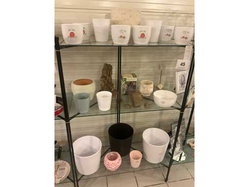 Various flower pot (19x) decorated or not 