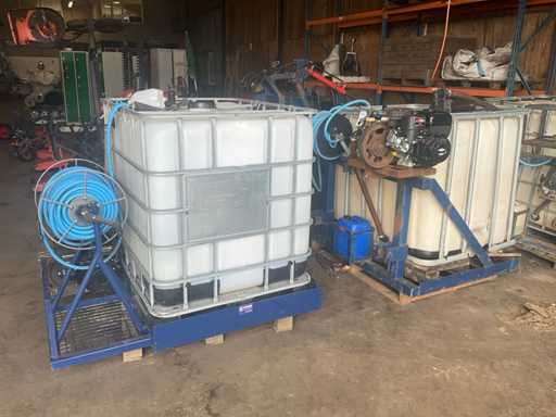 Pulvérisateur à baril à moteur monté sur IBC, 25 bar (2x)