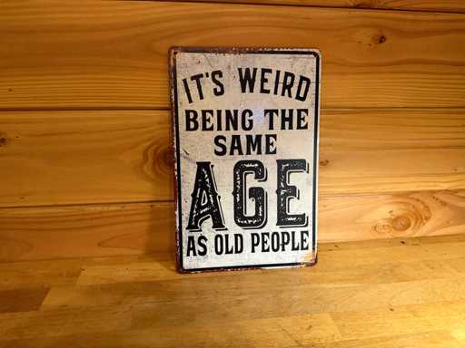 Cartello pubblicitario in metallo