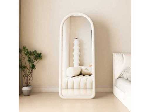 SensaHome - Velours Suède - Miroir debout ovale