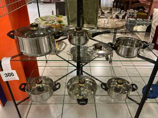 Gsw 6 delig kookpotset met deksel (6x)