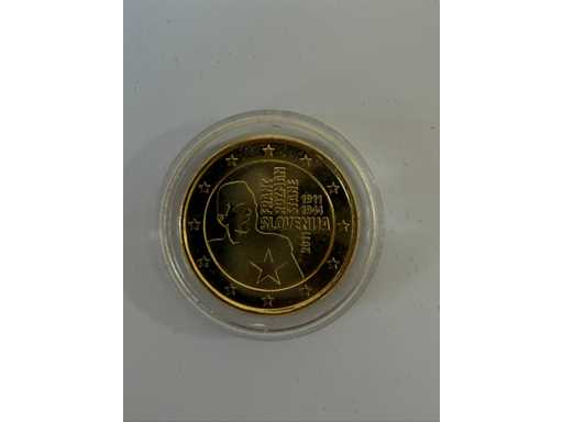 2 Euro Goudverguld Slovenië 2008