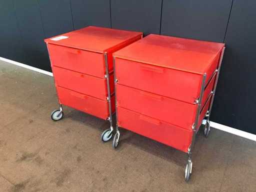 Kartell Mobil Chest of Drawers (2x)