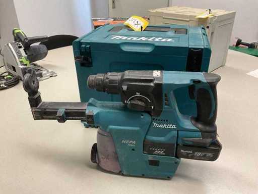 Makita DHR242 + DX07 Martello perforatore/rompifiamma con estrazione della polvere