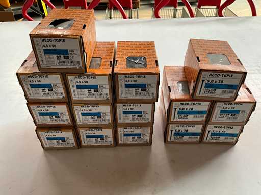 Heco Différentes tailles de vis, emballage de 200 pièces (15x)