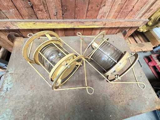 Set de lumini ancoră din cupru cu lentile Fresnel