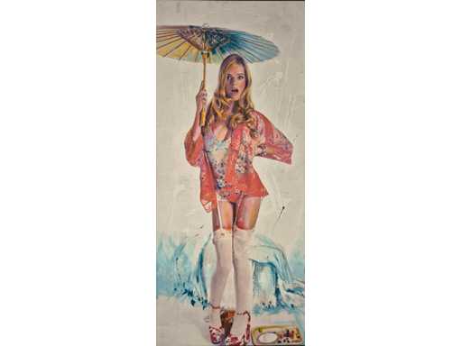 2020 Mixed media/acryl op paneel van Manen