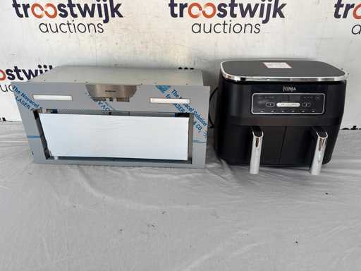 Inventum AKI6015RVS inbouw afzuigkap 60 cm | Ninja AF300EU – Dubbele airfryer