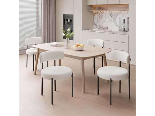 Set of 4 round dining chairs
