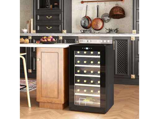 24 flessen wijnkelder 65L High Performance Instelbare Temperatuur 5-20°