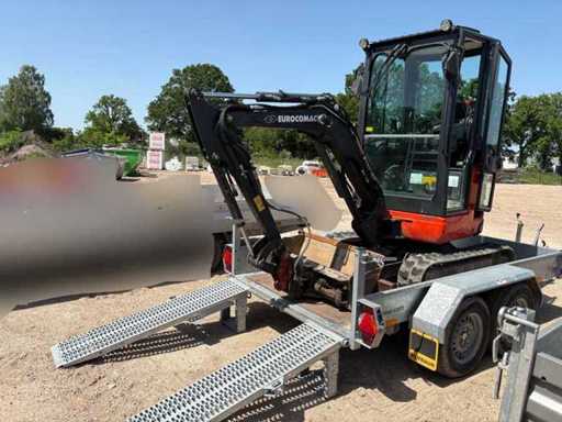 Eurocomach - 18ZT - Eurocomach 18ZT Mini Excavator - 2021 + Tandem Machine Transport Trailer