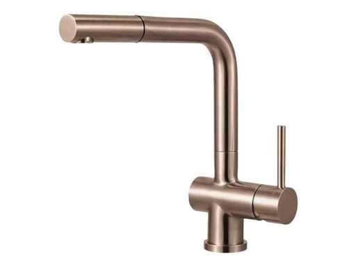 Skran mikserowy Lanesto z miedzianym wysuwanym ręcznym prysznicem