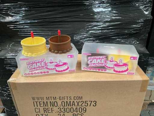 Partij Birthday Cake Mould - 2 stuks (48x)