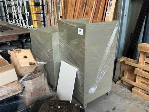 Un chalet mobile en bois pour le travail/stockage (4x)