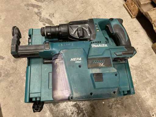 Martello combinato Makita BHR243 SDS+ 18V con set di estrazione polvere