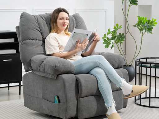 Relaxstoel met massagefunctie, leunfunctie