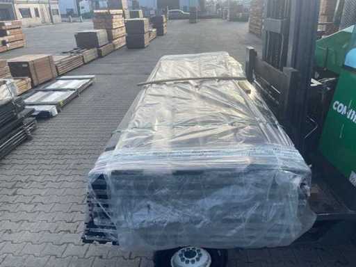 Douglas Dubbele Rhombus Zwart Gecoat 3000x137x25mm (117x)