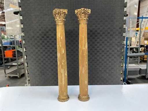 Colonnes en bois anciennes (2x)