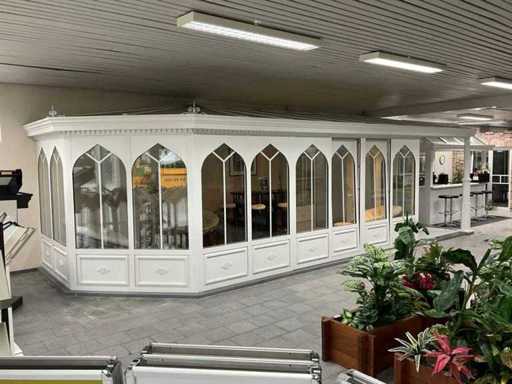 Serre en aluminium avec baldaquin