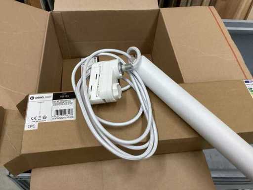 Dekolight - 3-fazowa lampa wisiorka - cienka, 5 W, 3000 K, biała (6x)