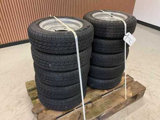 10x Unused Security 155/70R12C Trailer Wheel Ifor Williams