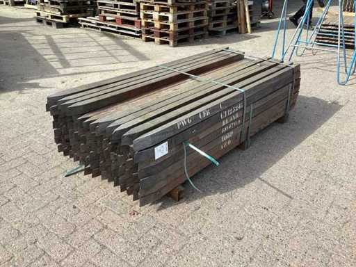 Hardhouten paal 60x60x2000mm (105x)