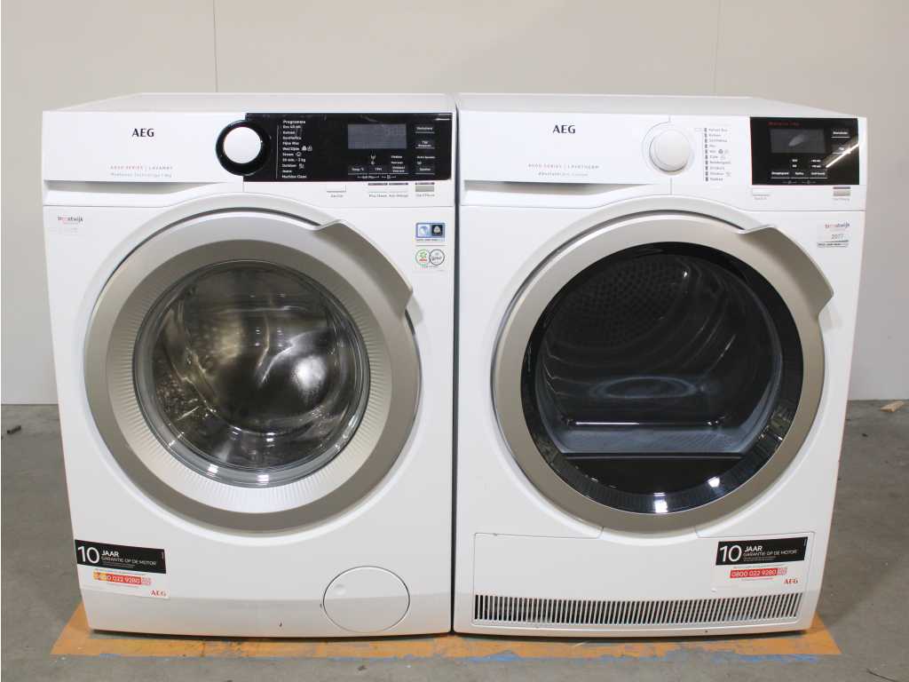 AEG 6000 Series | Lavamat ProSense Technology Washing Machine & AEG 8000 Series | Lavatherm AbsoluteCare System Dryer