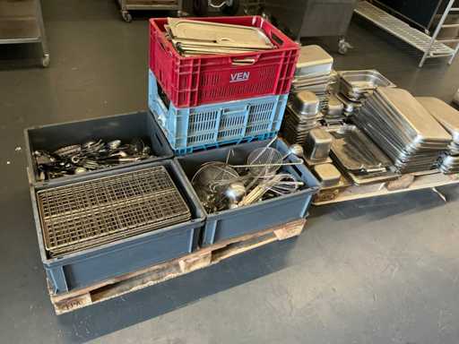 RVS Horeca keukengerei, ovenroosters, bestek, schalen gastronorm