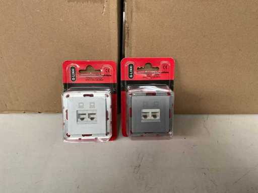 Q-Link zentrale Platten-Telefon-/Daten-integrierte 2x 8-polige Serie S-Leitung (130x)