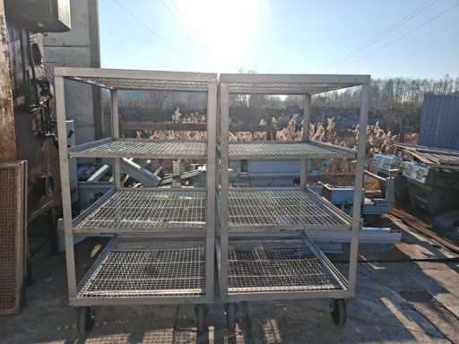   Edelstahlregale (2 Stück)