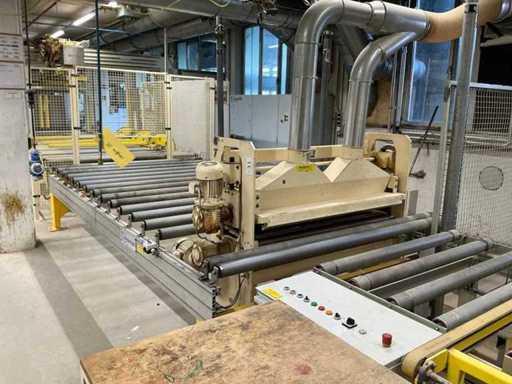 BÜRKLE CBM 1300 Leimauftragsmaschine inklusive angetriebene Rollenbahn