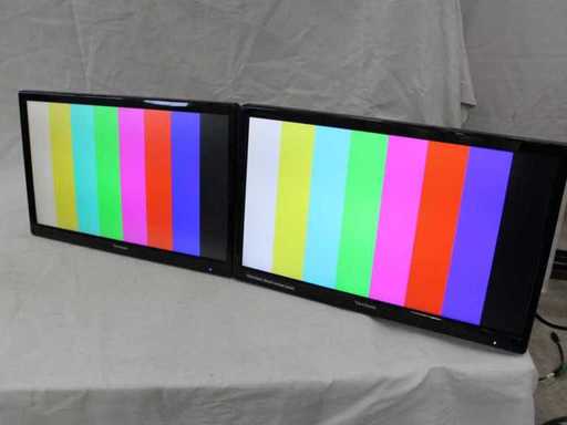 TFT 24" Full HD / Video-Display, ViewSonic TD2420 (2x) inkl. Monitorarm