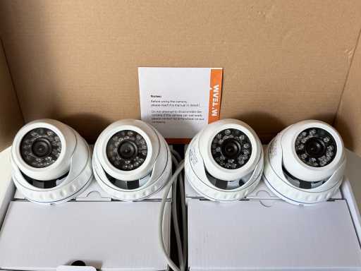 Set mit 4 Kameras. 20 m IR-Entfernung.