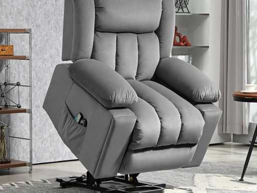 Elektrische klimstoel, fluweelzachte stof, USB-poorten