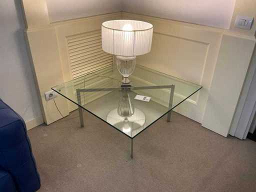 Lampe ITALAMP avec table en cristal