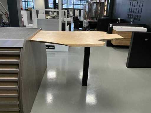 Tree trunk standing table