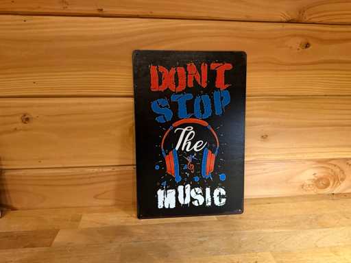 Cartello pubblicitario in metallo