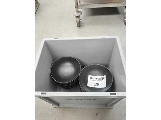 Porcellana: ciotole F2D nero crepuscolo (21x)