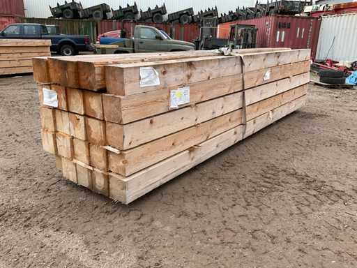 Partij houten balken