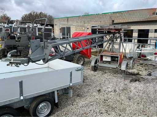 Treuil de chantier sur remorque