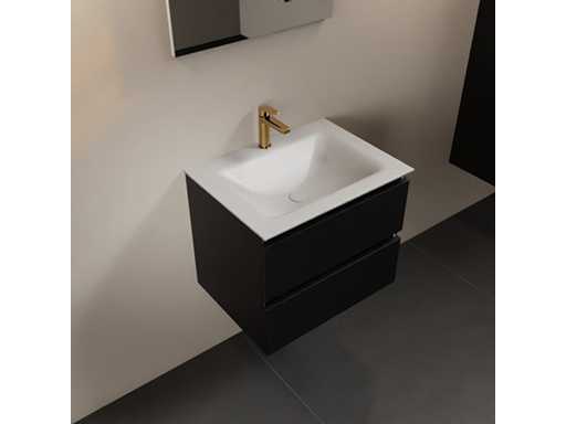 Bathroom cabinet black 60cm 