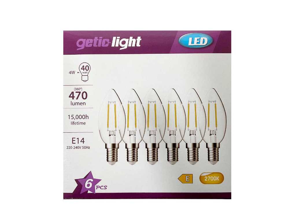 Getic-light - clear led-lamp e14 6-pack (100x)