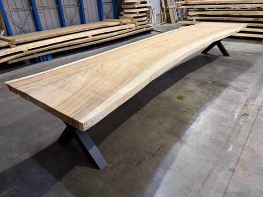 Suar boomstamtafel 500 cm.