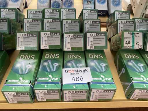 16 Schachteln mit Spanplattenschrauben