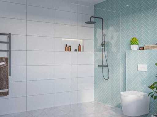 Plaque de douche à entrée à l’intérieur 958x200cm