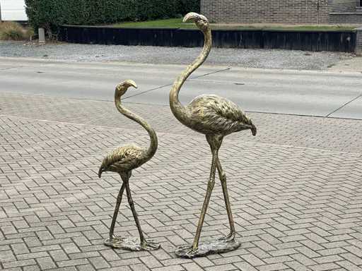 Set Flamingo's Old Gold H165cm & H125cm