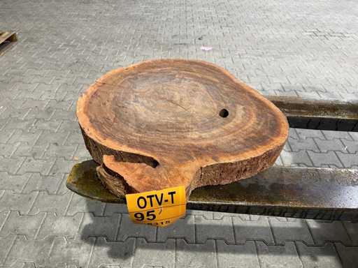 Rosewood schijf, Dikte 80mm, Ø 600mm