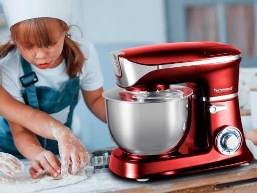 TECHWOOD- Tcdr-135 Robot pâtissier - Rouge